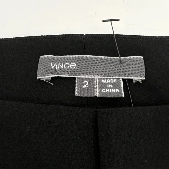 Vince Zipper Hem Pants Jogger Pleated Front Pockets Black High Rise Size 2 - Picture 7 of 8